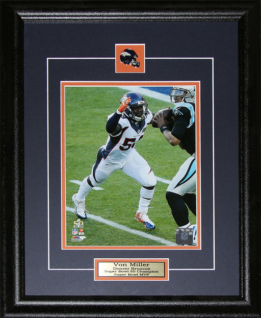 Von Miller Denver Broncos Superbowl 50 8x10 Football Collector Frame