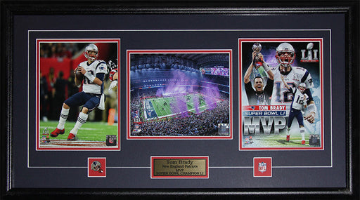 Tom Brady New England Patriots Superbowl LI MVP 3 Photo Football Frame