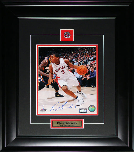 Kyle Lowry Toronto Raptors Signed 8x10 Basketball Collector Frame