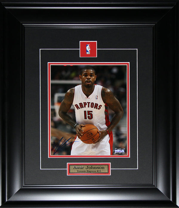 Amir Johnson Toronto Raptors Signed 8x10 Basketball Collector Frame