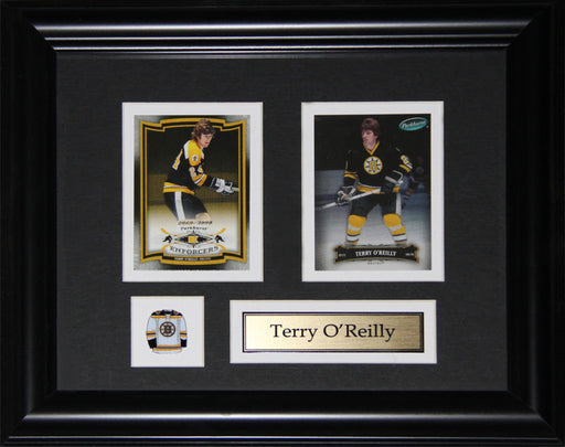 Terry O'Reilly Boston Bruins 2 Card Hockey Memorabilia Collector Frame