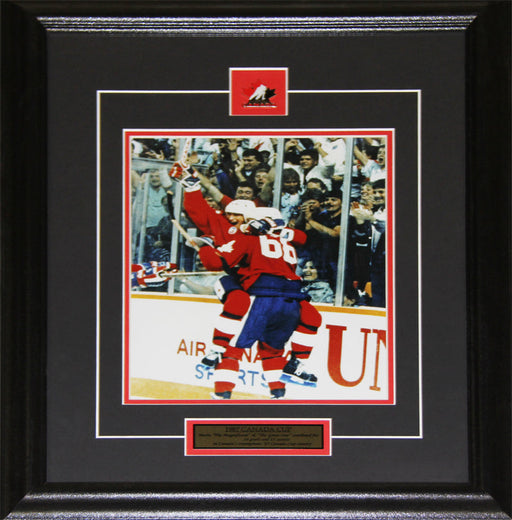 1987 Canada Cup Wayne Gretzky & Mario Lemieux Hockey Sports History 8x10 Frame