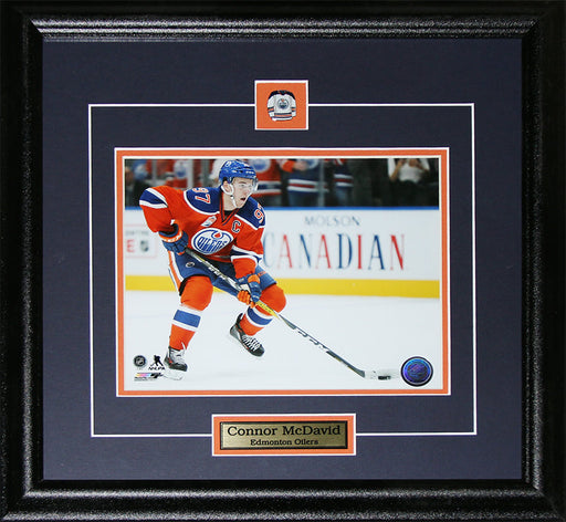 Connor McDavid Edmonton Oilers 8x10 Hockey Memorabilia Collector Frame