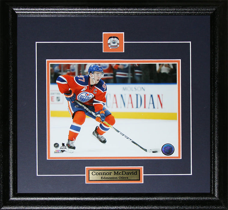 Connor McDavid Edmonton Oilers 8x10 Hockey Memorabilia Collector Frame