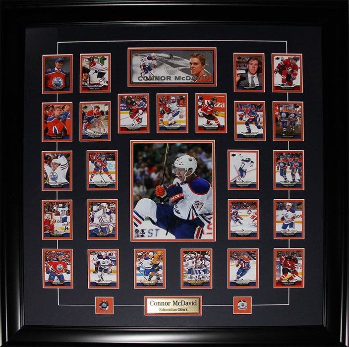 Connor McDavid Edmonton Oilers Upper Deck Rookie Hockey Card Set Frame