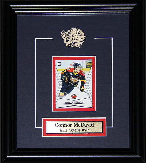 Connor McDavid Erie Otters Single Card OHL Hockey Memorabilia Collector Frame