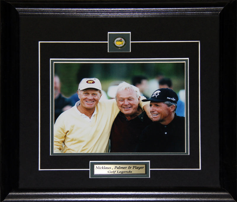 Jack Nicklaus Arnold Palmer & Gary Player PGA Golf Legends 8x10 Collector Frame