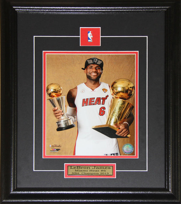 Lebron James Miami Heat 2013 Champion 8x10 Basketball Collector Frame