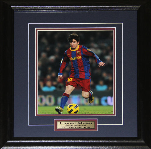 Lionel Messi Barcelona FC Spanish League Soccer Football 8x10 Collector Frame