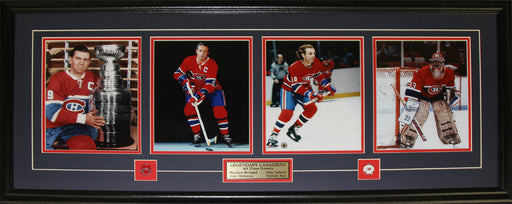Maurice Richard Jean Beliveau Guy Lafleur Patrick Roy 4 Photo Hockey Frame
