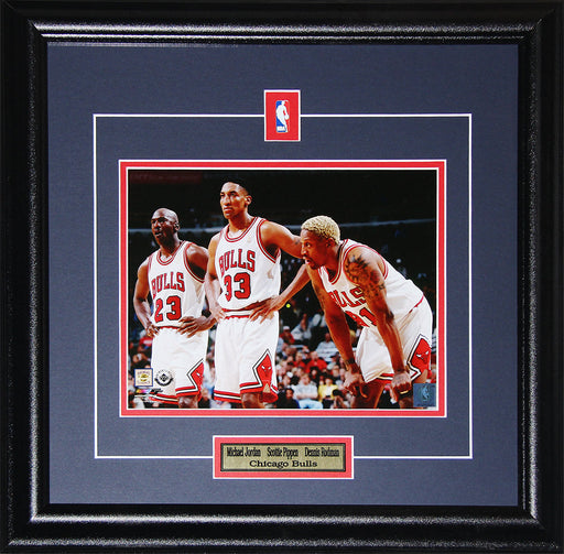 Michael Jordan Scottie Pippen & Dennis Rodman Chicago Bulls 8x10 Basketball Frame