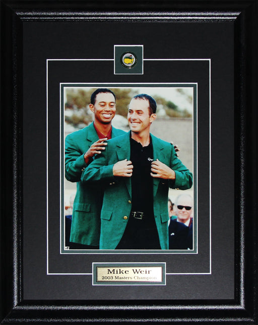 Mike Weir Tiger Woods PGA Golf Green Jacket 8x10 Collector Frame