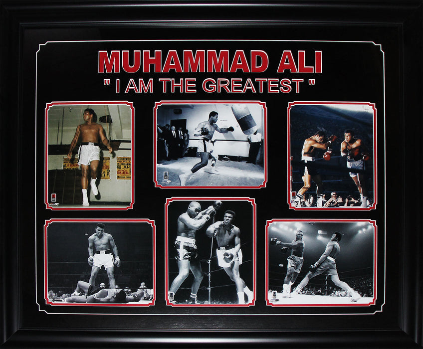 Muhammad Ali "I Am The Greatest" Boxing Career 6 Photo Collector Frame