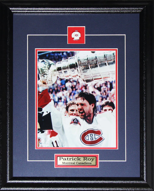 Patrick Roy Montreal Canadiens Stanley Cup Hockey Collector Memorabilia 8x10 Frame