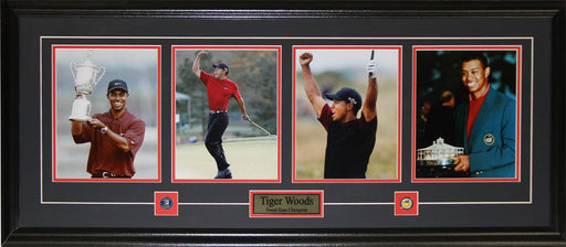 Tiger Woods PGA Golf Champion Grand Green Jacket 4 Photograph Collector Frame