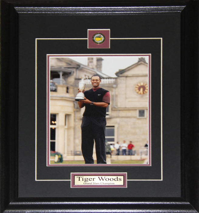 Tiger Woods PGA Golf Grand Slam Champion 8x10 Collector Frame