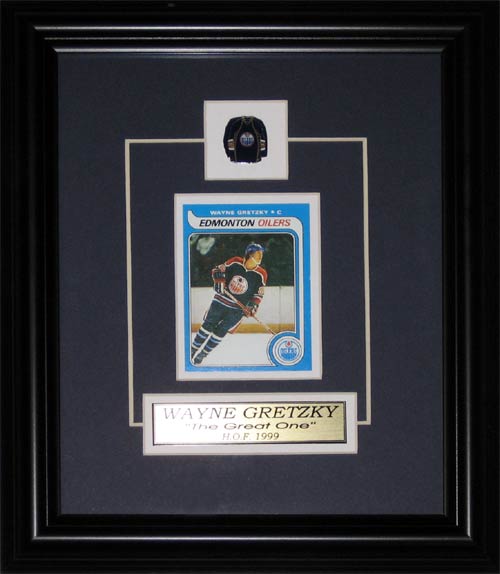 Wayne Gretzky Edmonton Oilers Replica Rookie Card Hockey Collector Frame