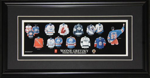 Wayne Gretzky Jersey Evolution Hockey Memorabilia Collector Frame