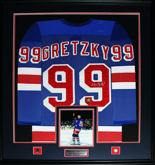 Wayne Gretzky New York Rangers Signed Jersey Hockey Collector Frame