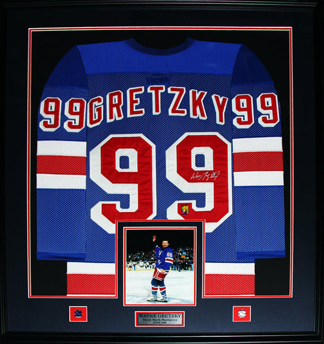 Wayne Gretzky New York Rangers Signed Jersey Hockey Collector Frame