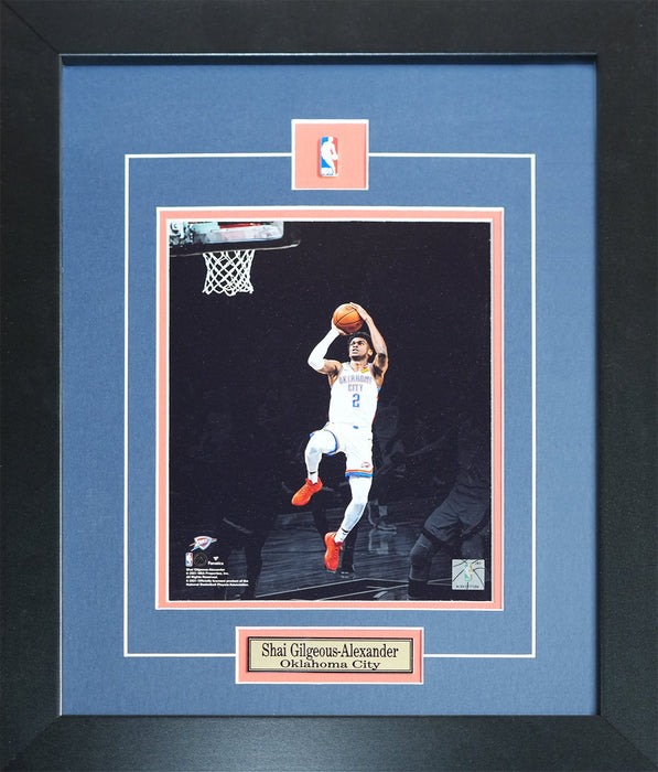 Shai Gilgeous-Alexander Oklahoma City Thunder Basketball 8x10 Memorabilia Collector Frame