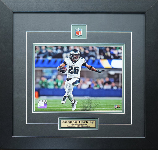 Saquon Barkley Philadelphia Eagles Superbowl LIX Championship Football 8x10 Memorabilia Collector Frame