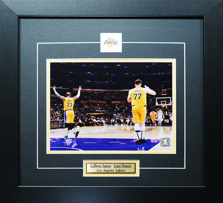 Lebron James & Luca Doncic Los Angeles Lakers Basketball 8x10 Memorabilia Collector Frame
