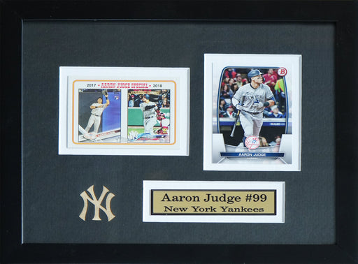 Aaron Judge New York Yankees Baseball 2 Card Sports Memorabilia Collector Frame