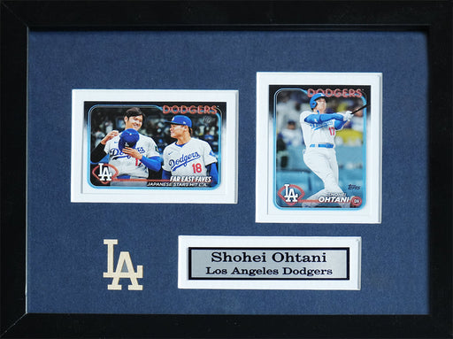 Shohei Ohtani Los Angeles Dodgers Baseball 2 Card Sports Memorabilia Collector Frame