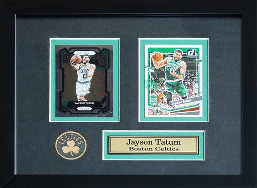 Jayson Tatum Boston Celtics 2 Card Sports Memorabilia Collector Frame