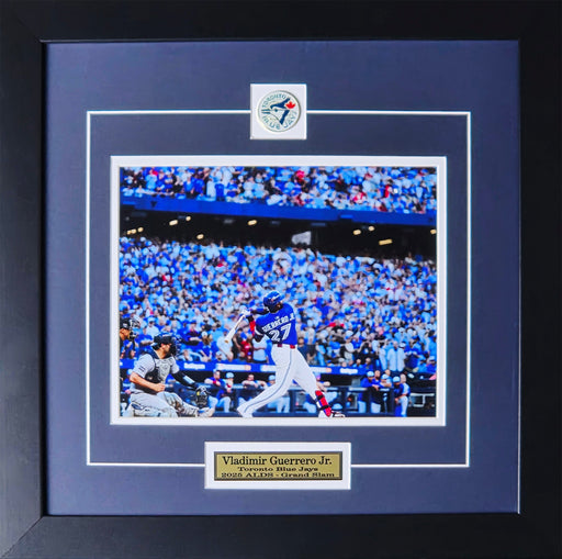 Vladimir Guerrero Jr. Toronto Blue Jays 2025 ALDS Grand Slam Bat Flip Baseball Memorabilia 8x10 Frame (Wide Color)