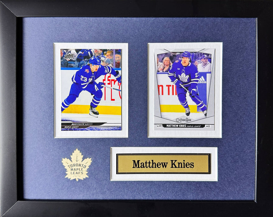 Matthew Knies Toronto Maple Leafs 2 Card Sports Memorabilia Collector Frame