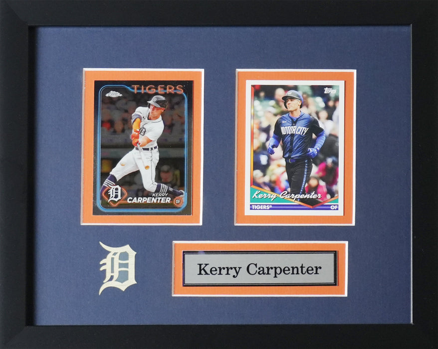 Kerry Carpenter Detroit Tigers 2 Card Baseball Sports Memorabilia Collector Frame