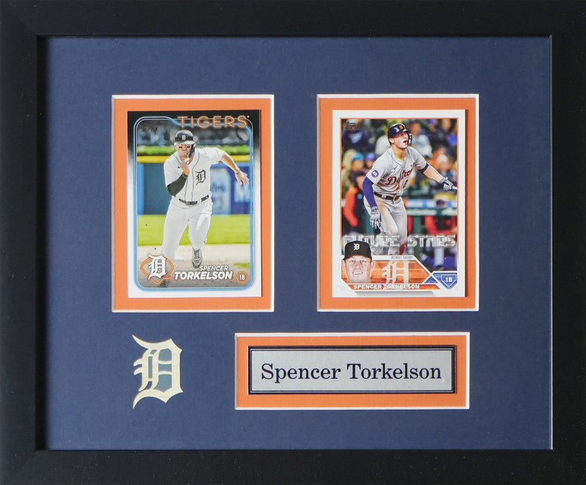 Spencer Torkelson Detroit Tigers 2 Card Baseball Sports Memorabilia Collector Frame