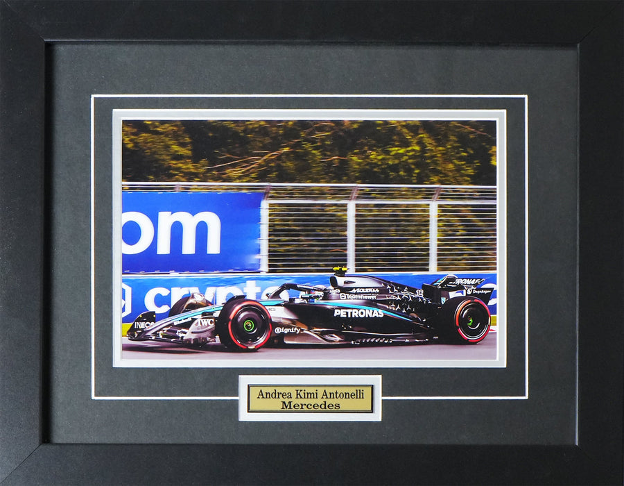 Andrea Kimi Antonelli Team Mercedes F1 8x12 Sports Racing Memorabilia Collector Frame
