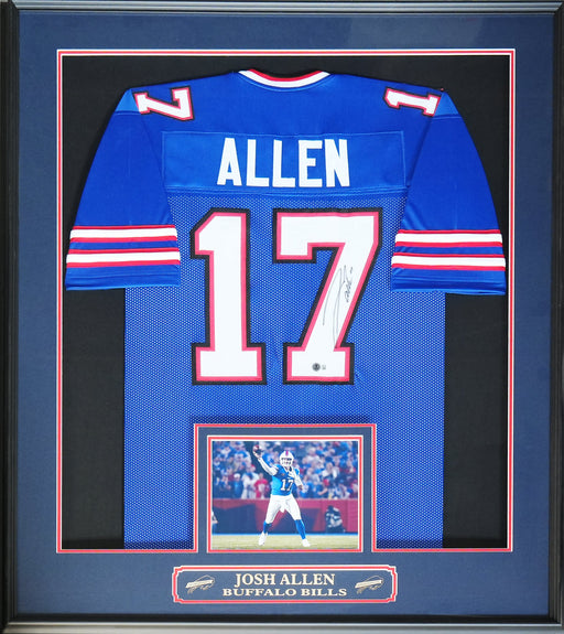 Josh Allen Buffalo Bills Signed Football Jersey Sports Memorabilia Collector Frame