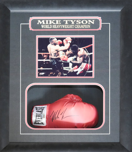 Mike Tyson Heavyweight Champion Signed Glove Boxing Collector Frame