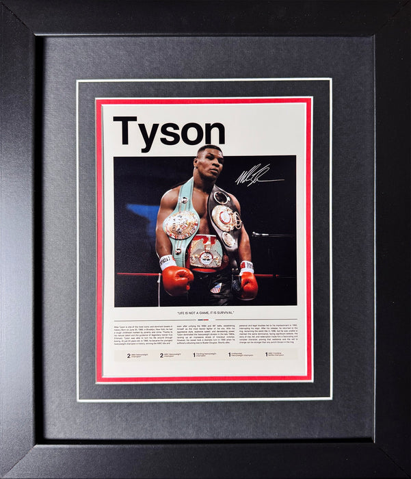 Mike Tyson Boxing Career 8x12 Photo Sports Memorabilia Collector Frame