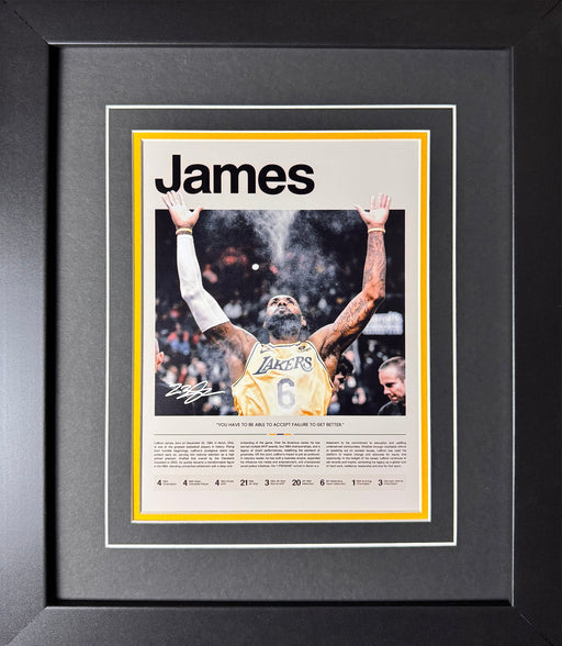 Lebron James Los Angeles Lakers Career Basketball 8x12 Photo Sports Memorabilia Collector Frame
