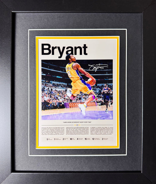 Kobe Bryant Los Angeles Lakers Career Basketball 8x12 Sports Memorabilia Collector Photo Frame