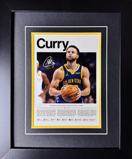 Steph Curry Golden State Warriors Career Basketball 8x12 Photo Sports Memorabilia Collector Frame