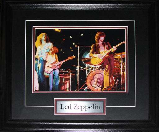 Led Zeppelin Rock Band Jimmy Page Robert Plant Jones Bonham 8x10 Collector Frame