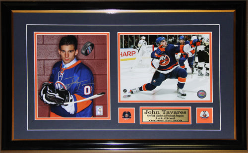 John Tavares New York Islanders Signed 2 Photo Hockey Collector Frame