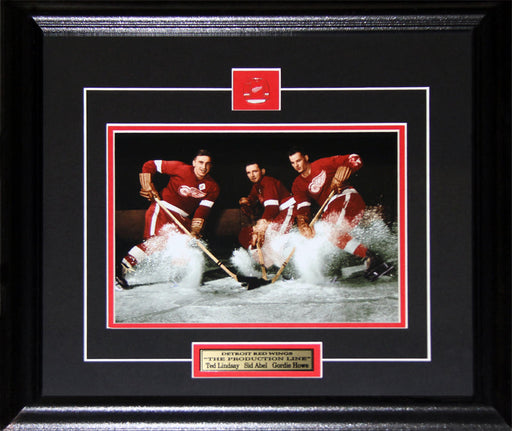 Ted Lindsay Sid Abel Gordie Howe Detroit Red Wings 8x10 Hockey Frame