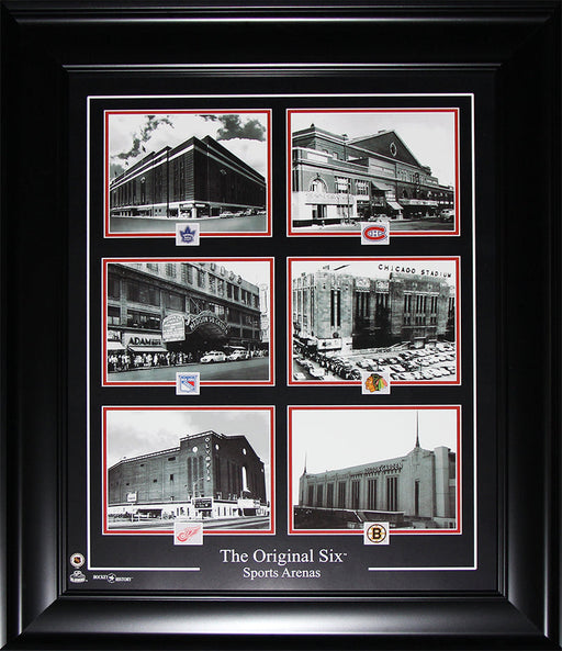 Original Six Arenas 16x20 compilation Hockey Memorabilia Collector Frame