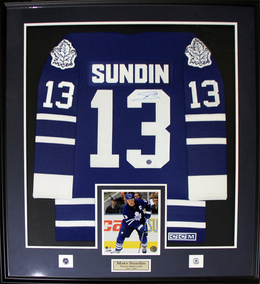 Mats Sundin Toronto Maple Leafs Signed Jersey Hockey Collector Frame