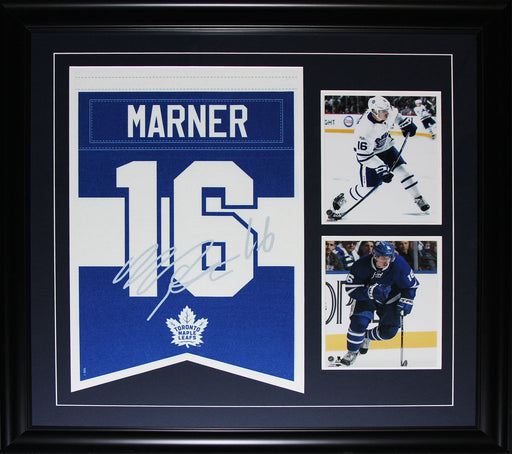 Mitch Marner Toronto Maple Leafs #16 Felt Jersey Banner Hockey Sports Memorabilia Collector Frame