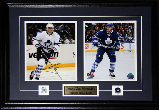 James Van Riemsdyk Toronto Maple Leafs Signed 2 Photo Hockey Collector Frame