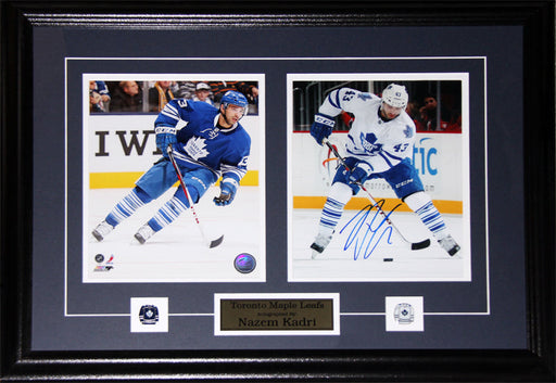 Nazem Kadri Toronto Maple Leafs Signed 2 Photo Hockey Collector Frame