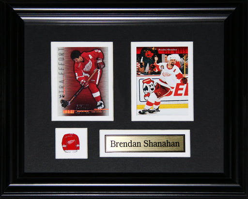 Brendan Shanahan Detroit Red Wings 2 Card Hockey Memorabilia Collector Frame